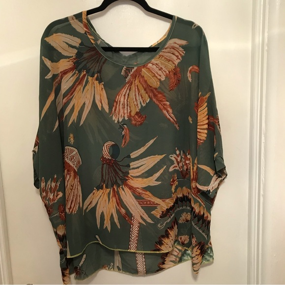 Womens Chiffon Loose Cover Up Casual Top One Size - Picture 1 of 4